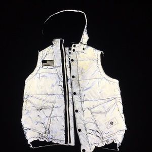 Reflective grey Akoo Hooded Vest